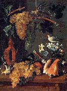 Juan de Espinosa Still-Life with Grapes, Flowers and Shells oil painting reproduction